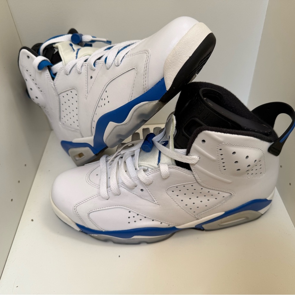 NEW - Nike Air Jordan 6 Retro VI Mid Sport Blue size 9.5 brand new 2014 used